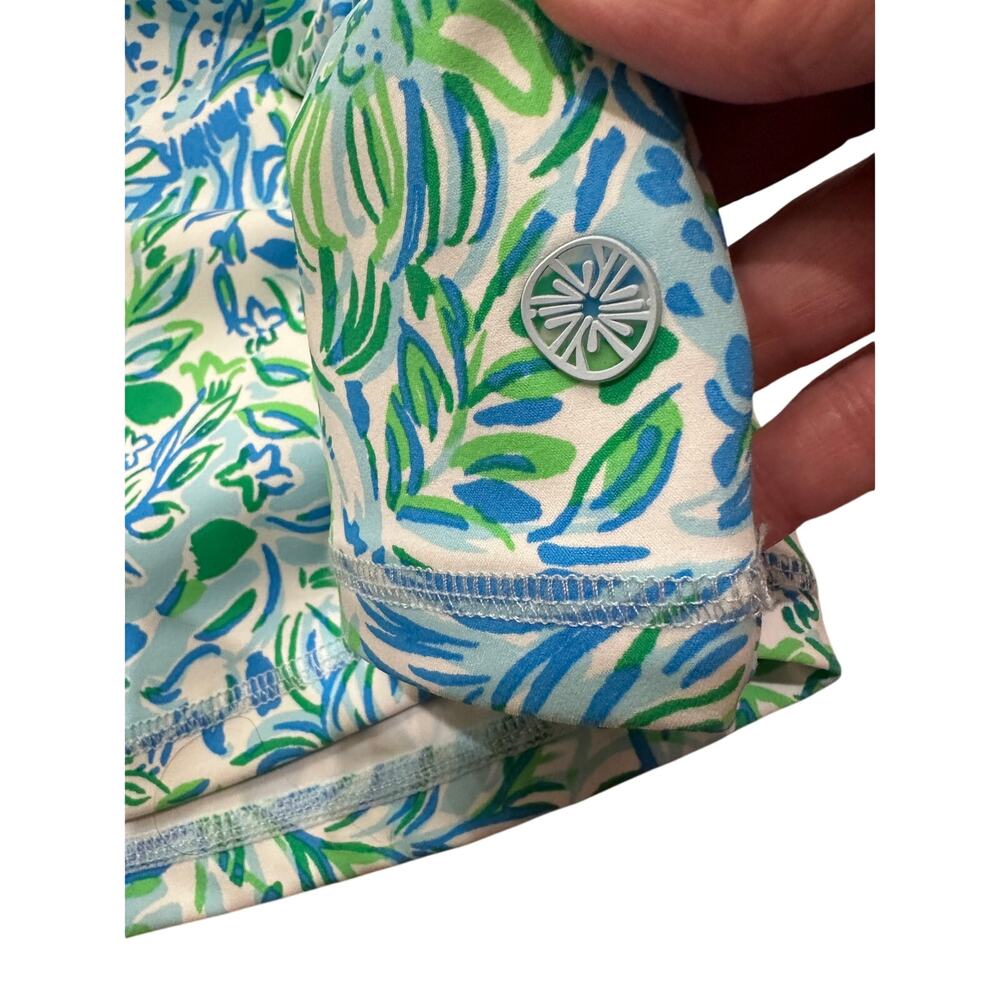 Lilly Pulitzer Aila Skort Luxletic Hydra Blue Dandy Lions UPF 50+, Large NWT - Picture 6 of 11